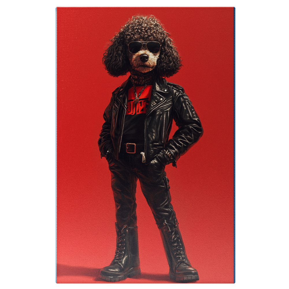 Tablou Canvas Personalizat - Animal Rockstar în Ținută Din Piele
Marime 40x25CM [1]