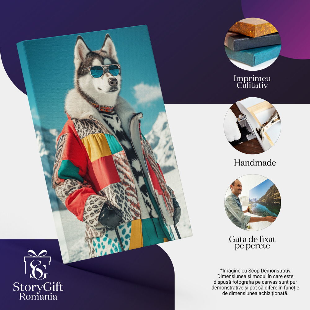 Tablou Canvas Personalizat Ținută Modernă Abstractă pe Pârtia de Schi
Marime 70x50CM [4]