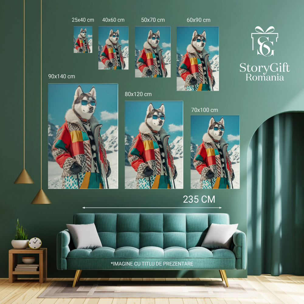 Tablou Canvas Personalizat Ținută Modernă Abstractă pe Pârtia de Schi
Marime 70x50CM [6]