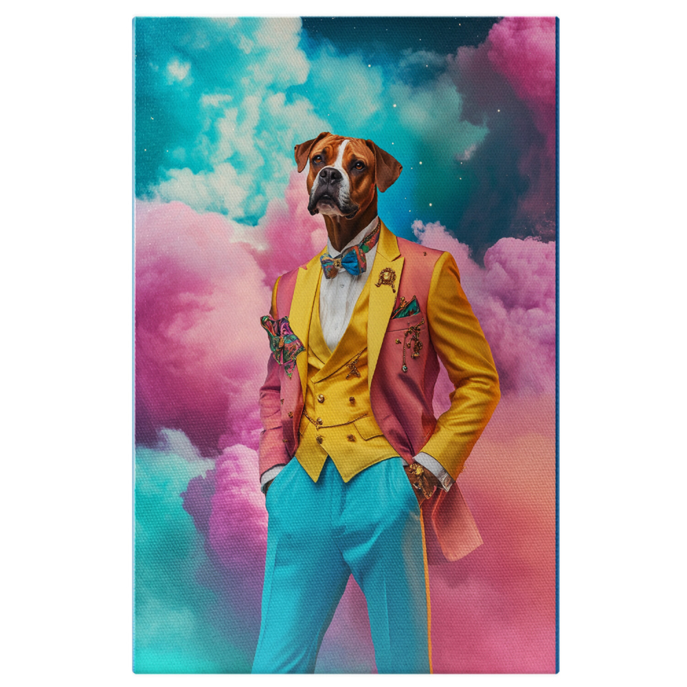 Ținută Modernă cu Costum Colorat și Cer deasupra NorilorMarime 100x70CM [1]