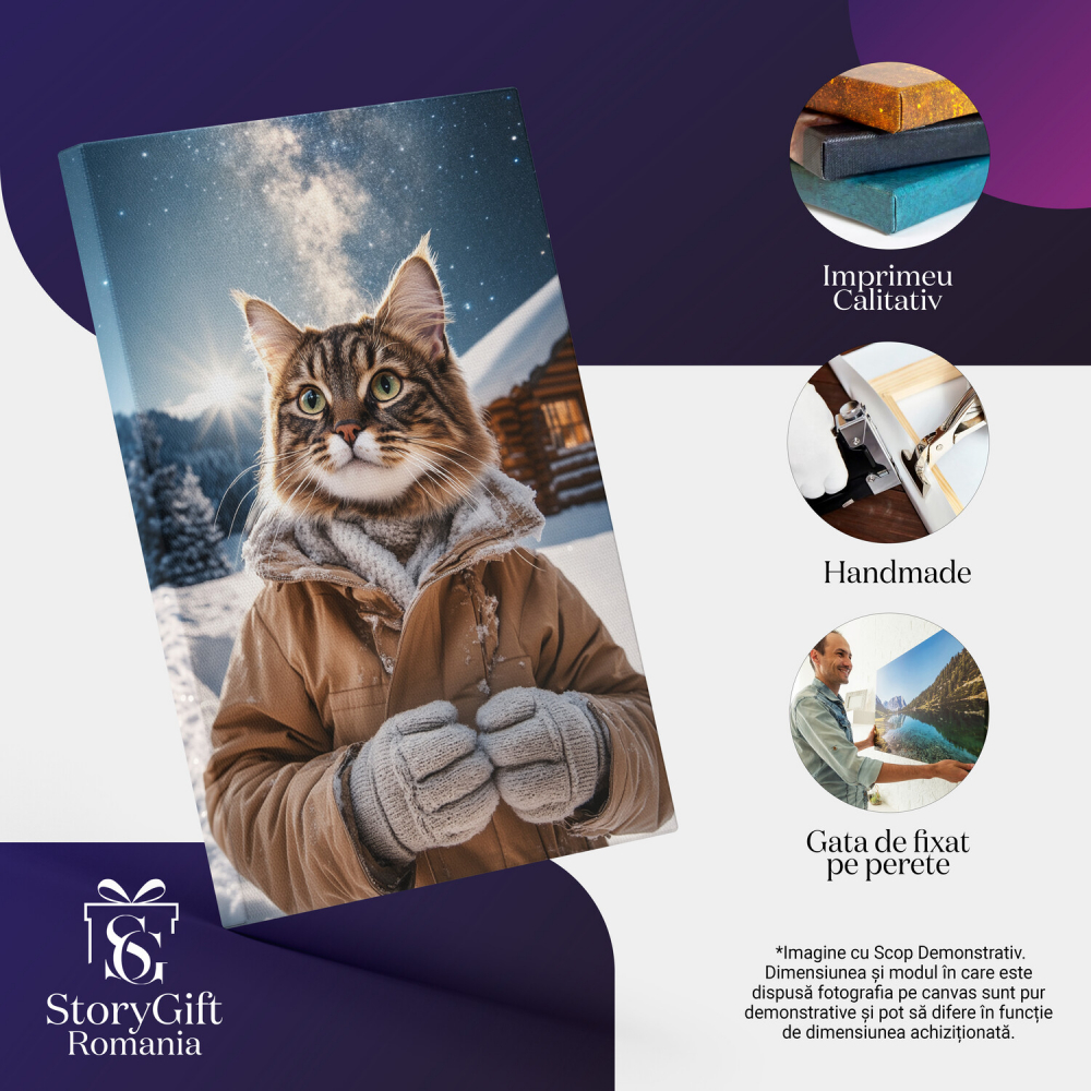 Tablou Canvas Personalizat Ținută Modernă la Polul Nord cu Geacă Maro
Marime 40x25CM [4]