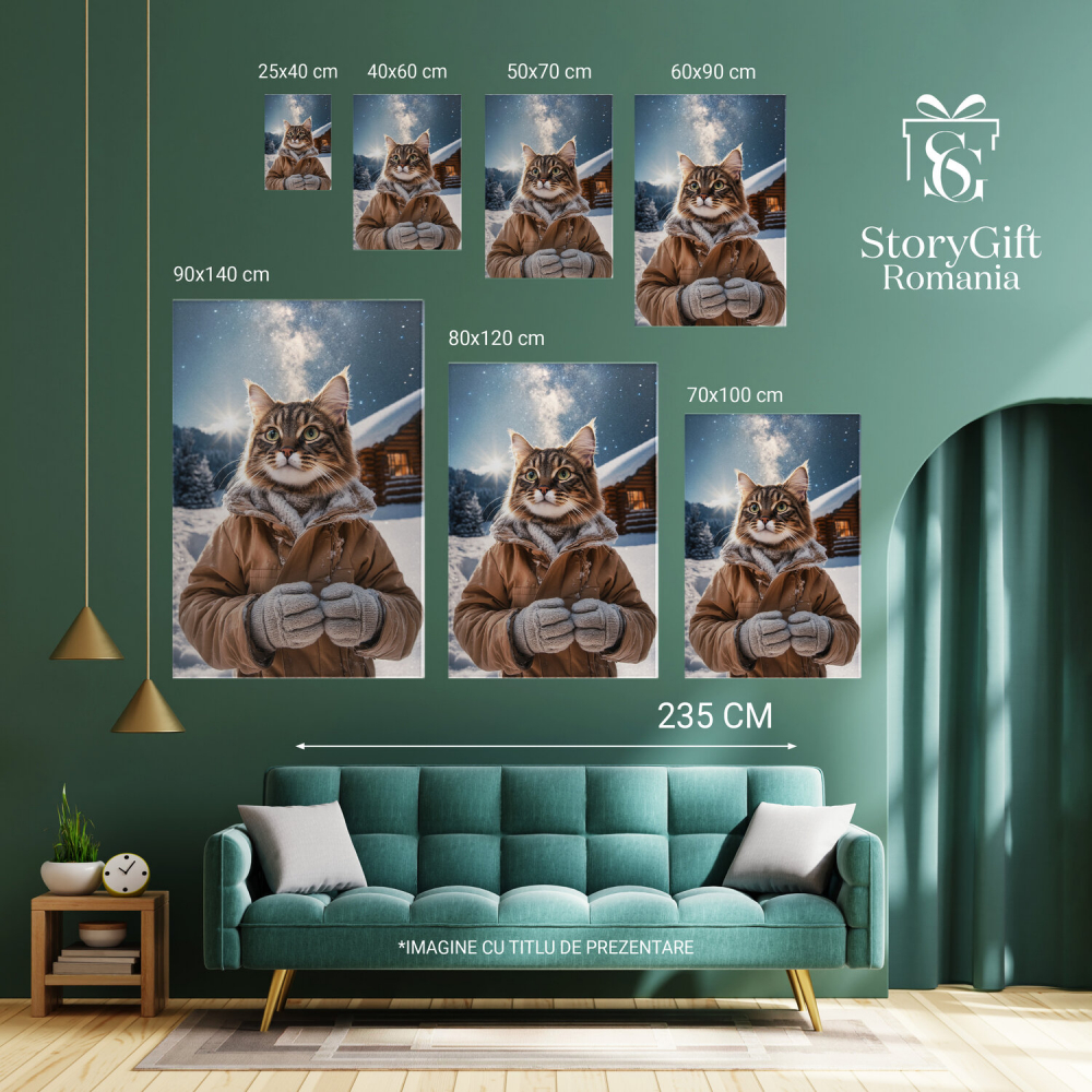 Tablou Canvas Personalizat Ținută Modernă la Polul Nord cu Geacă Maro
Marime 40x25CM [6]