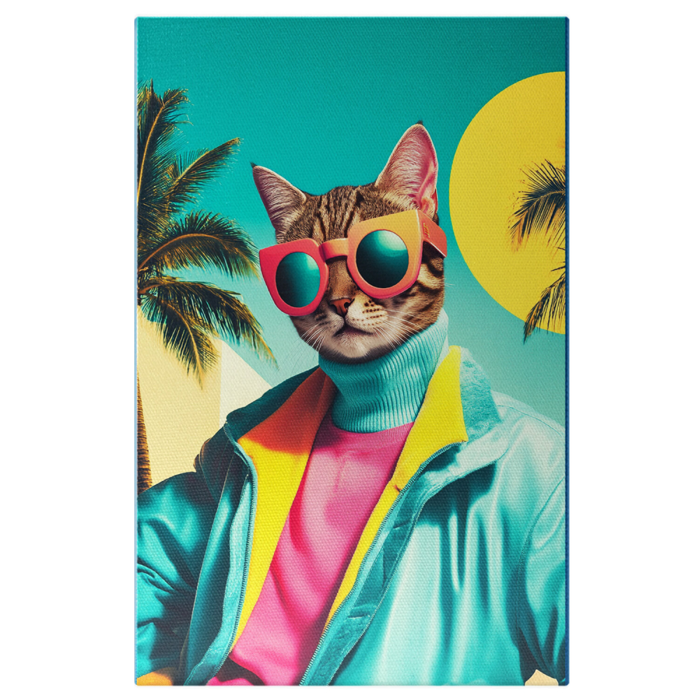 Ținută Modernă Vibrantă cu Palmieri TropicaliMarime 40x25CM [1]