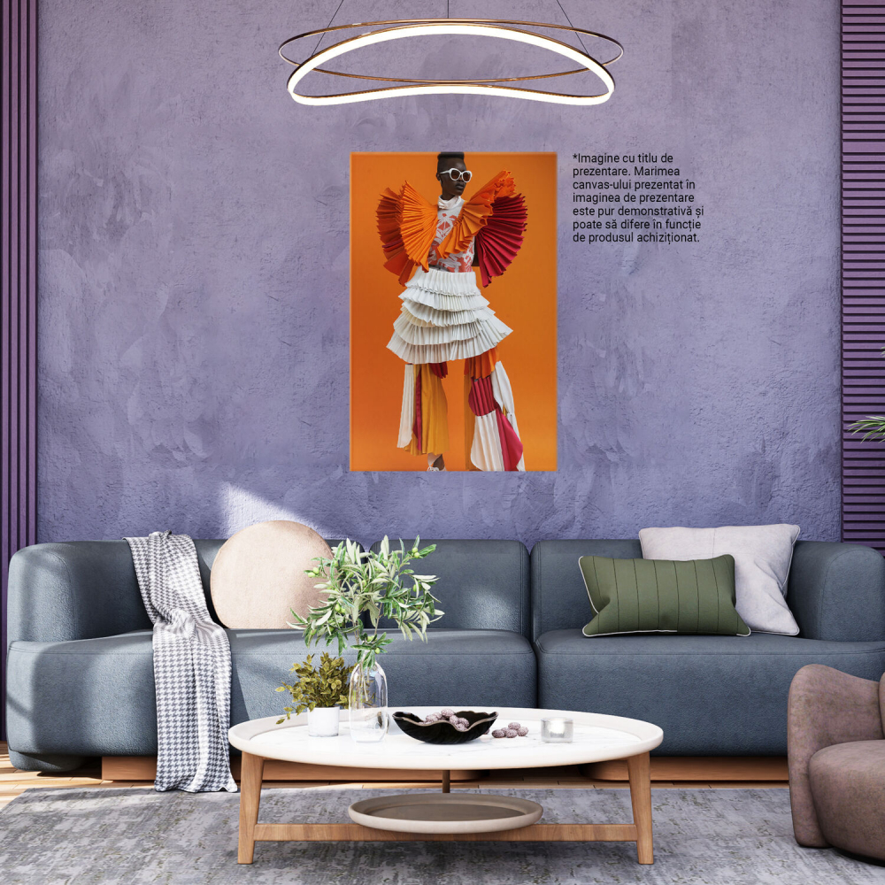 Tablou Canvas - Ținută Multicoloră cu Umeri Pompoși, Marime 40x25CM [3]