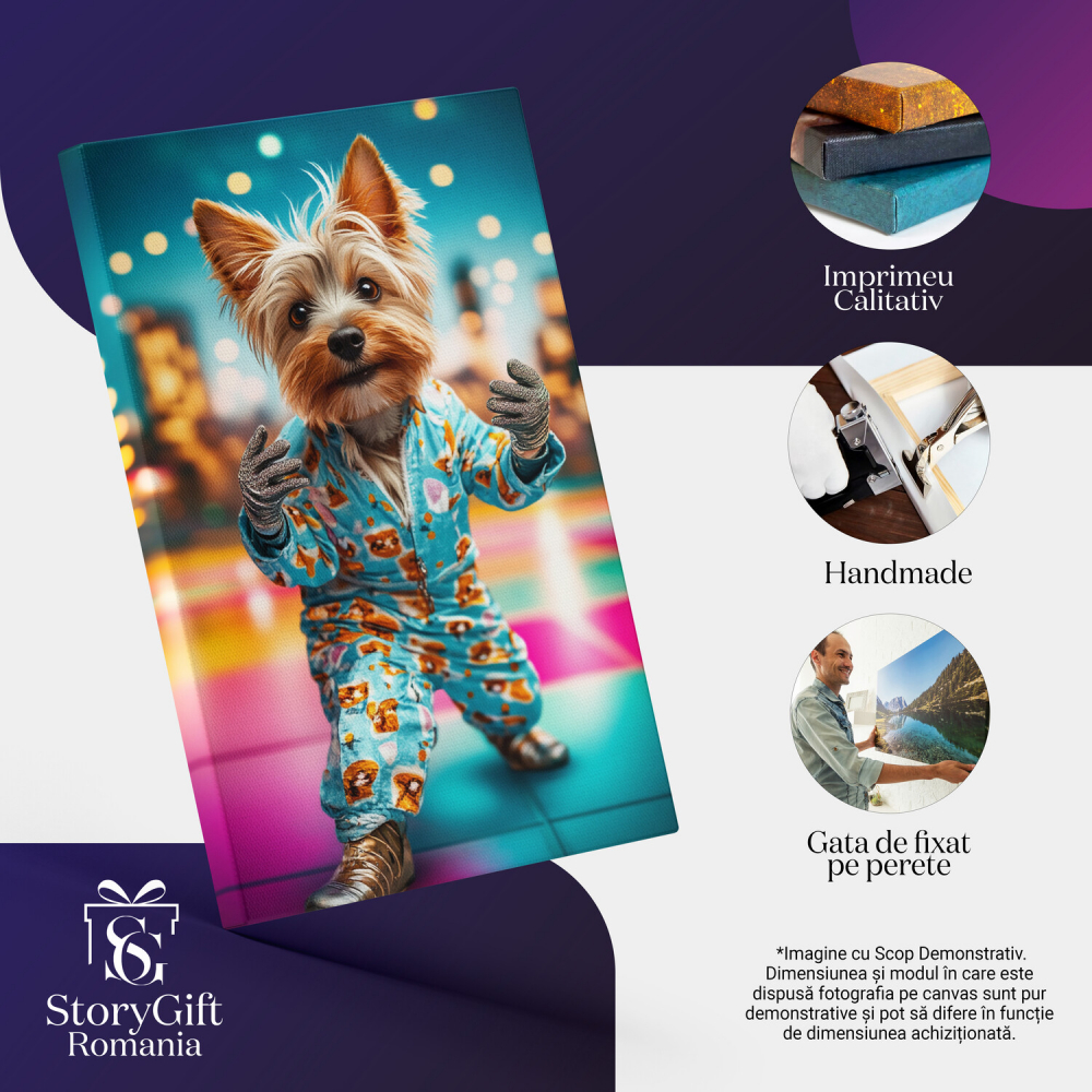  Tablou Canvas Personalizat Petrecere Pe Ringul De Dans Cu Costum AlbastruMarime 40x25CM [4]