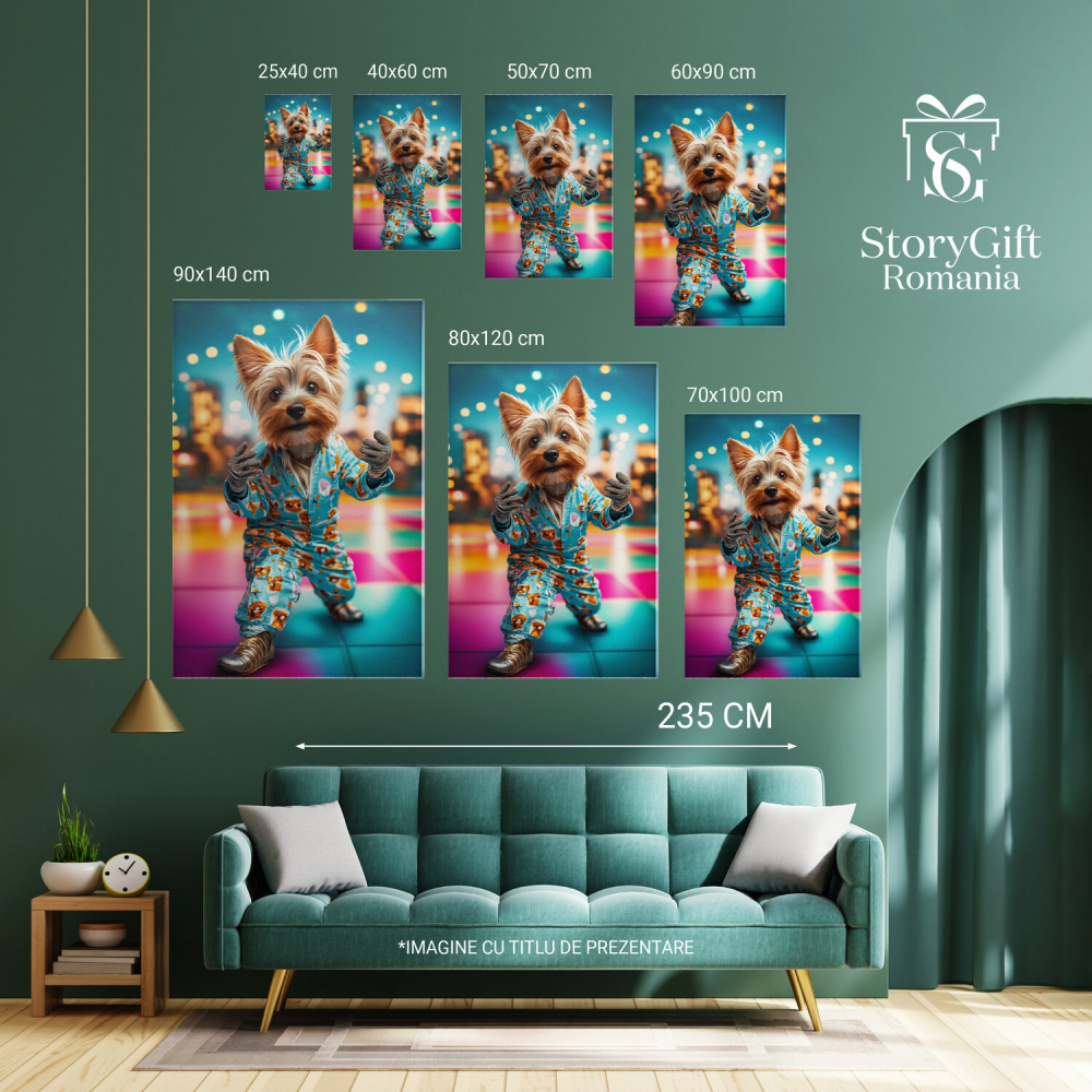  Tablou Canvas Personalizat Petrecere Pe Ringul De Dans Cu Costum AlbastruMarime 40x25CM [6]