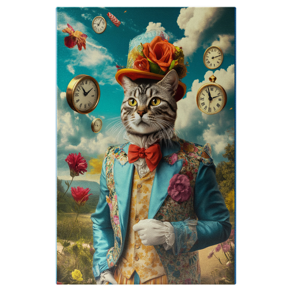 Tablou Canvas Personalizat - Animal în Ținută Regală cu Pălărie și Papion
Marime 90x60CM [1]