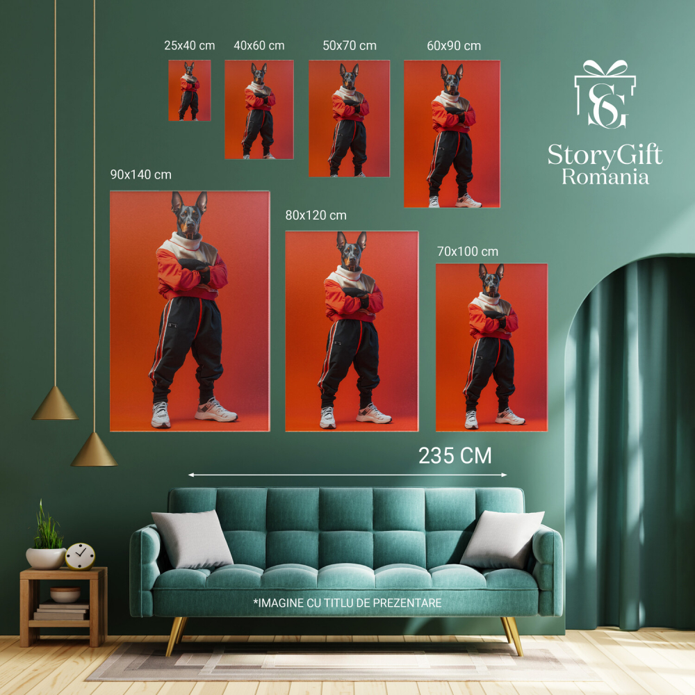 Tablou Canvas Personalizat - Animal În Ținută Sportivă ModernăMarime 40x25CM [6]