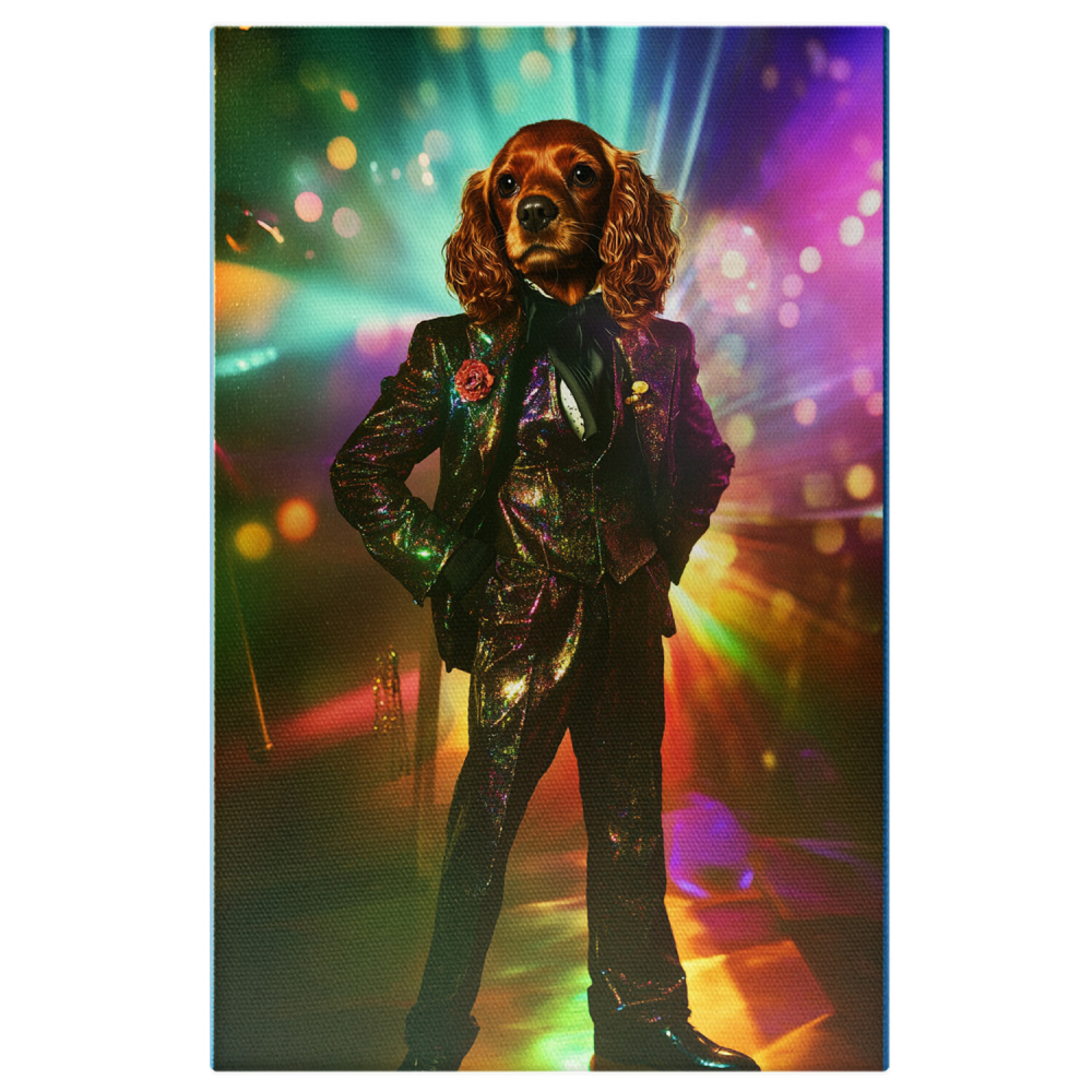  Tablou Canvas Personalizat Ținută Strălucitoare Pe Ringul De Dans DiscoMarime 40x25CM [1]