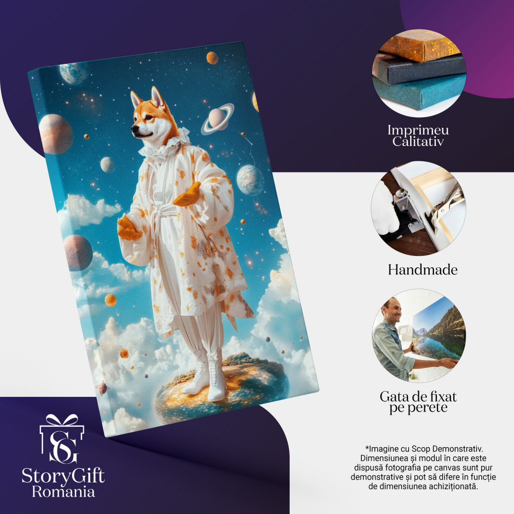 Tablou Canvas Personalizat - Animal în Kimono Asiatic cu Flori Portocalii
Marime 40x25CM [4]