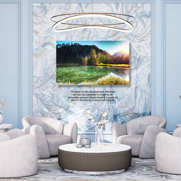 Tablou Canvas Toamna la Lacul Schiederweiher, Alpii natura, toamna, lac, Alpi, peisaj. 948 40x25CM [3]