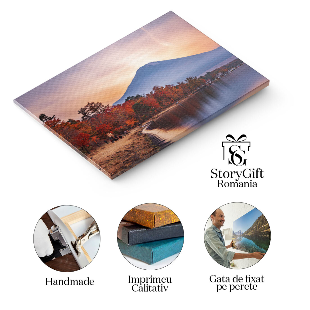 Tablou Canvas - Toamna pe muntele Fuji: dawn, landscape, Japanese, morning 40x25CM [2]