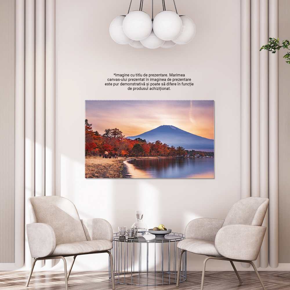 Tablou Canvas: Toamna pe Muntele Fuji – Peisaj la Răsărit, Marime 40x25CM [4]