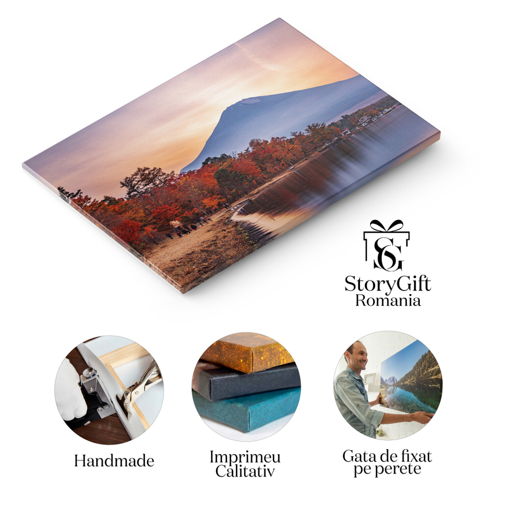 Tablou Canvas: Toamna pe Muntele Fuji – Peisaj la Răsărit, Marime 40x25CM [2]