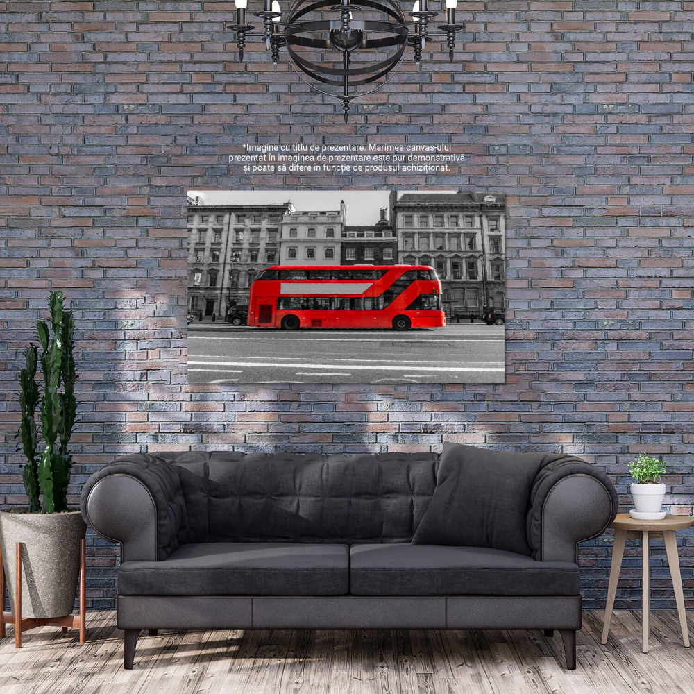 Tablou Canvas: Transport Urban Istoric – Tramvaiul Clasic al Londrei, Marime 40x25CM [3]