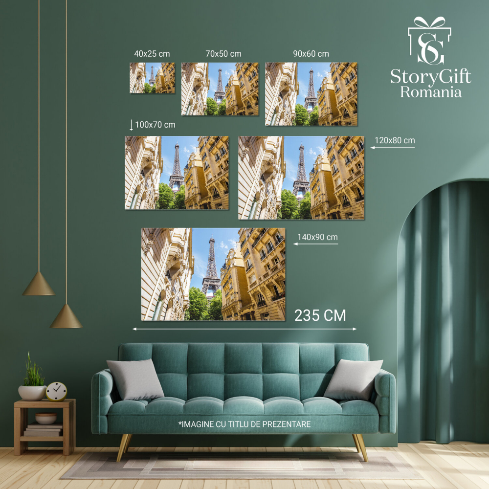 Turnul Eiffel în Lumina Soarelui – Tablou Canvas, Marime 40x25CM [4]