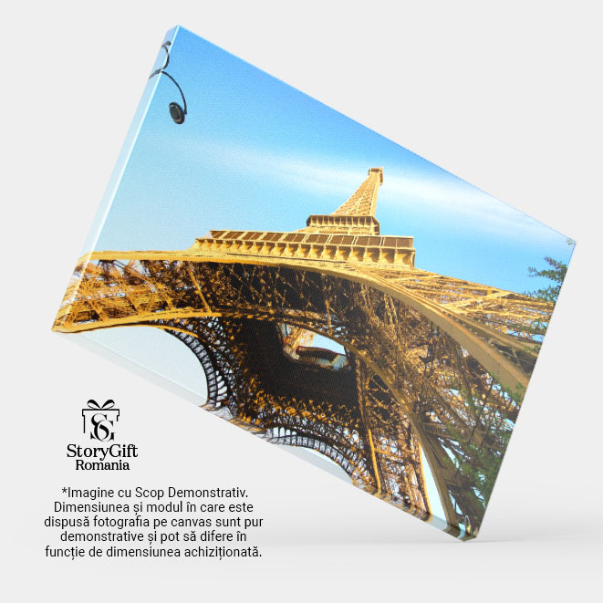 Tablou Canvas Turnul Eiffel pe Cer paris, franta, turn, eiffel, cer, albastru, clar, landmark 1761 40x25CM [4]