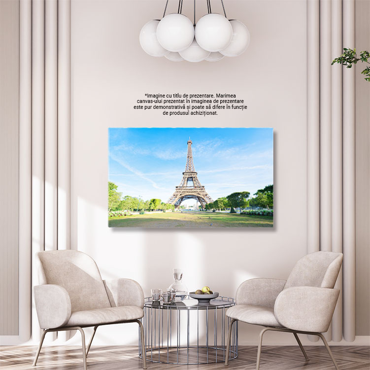 Tablou Canvas Turnul Eiffel si Cerul paris, franta, eiffel, turn, cer, albastru, clar, monument 1759 40x25CM [3]