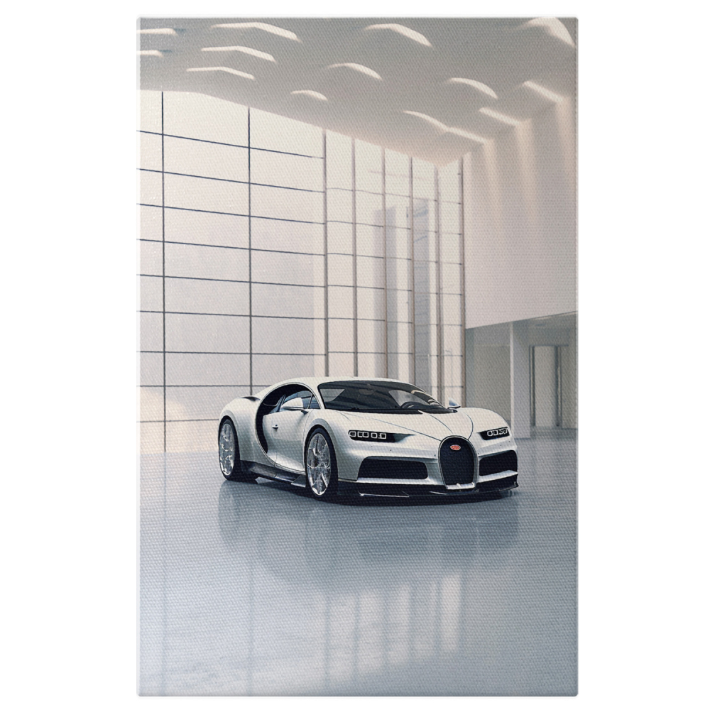 Luxurious White Bugatti – Digital Art for Car Enthusiasts, Marime 40x25CM [1]