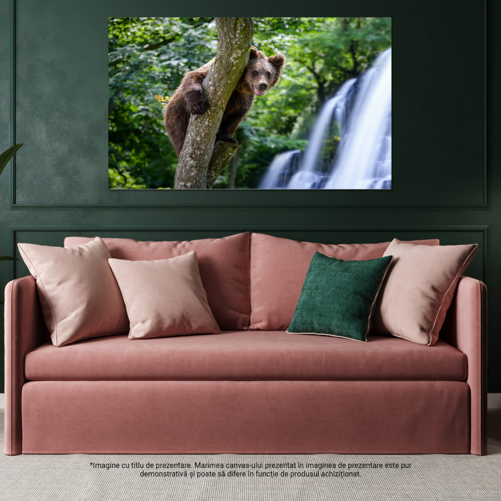 Tablou Canvas Urși Grizzly Juvenili: Întâlnire cu Uimirea Naturii Sălbatice, Marime 40x25CM [4]