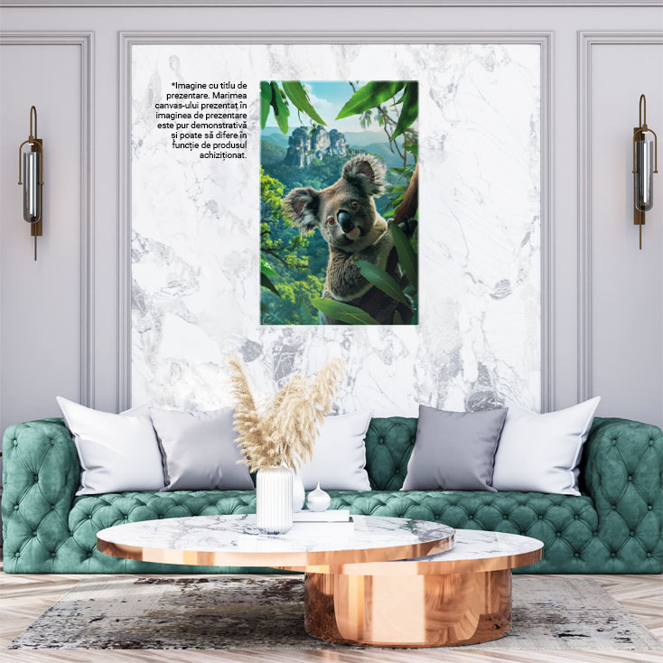 Tablou Canvas Ursul Coala în Libertate Sălbăticie în Păduri Neumblate și Neschimbate de Om , Pictura Digitala 40x25CM [2]