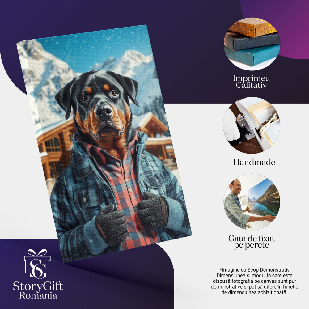 Tablou Canvas Personalizat Vacanță la Cabană cu View Montan
Marime 140x90CM [4]
