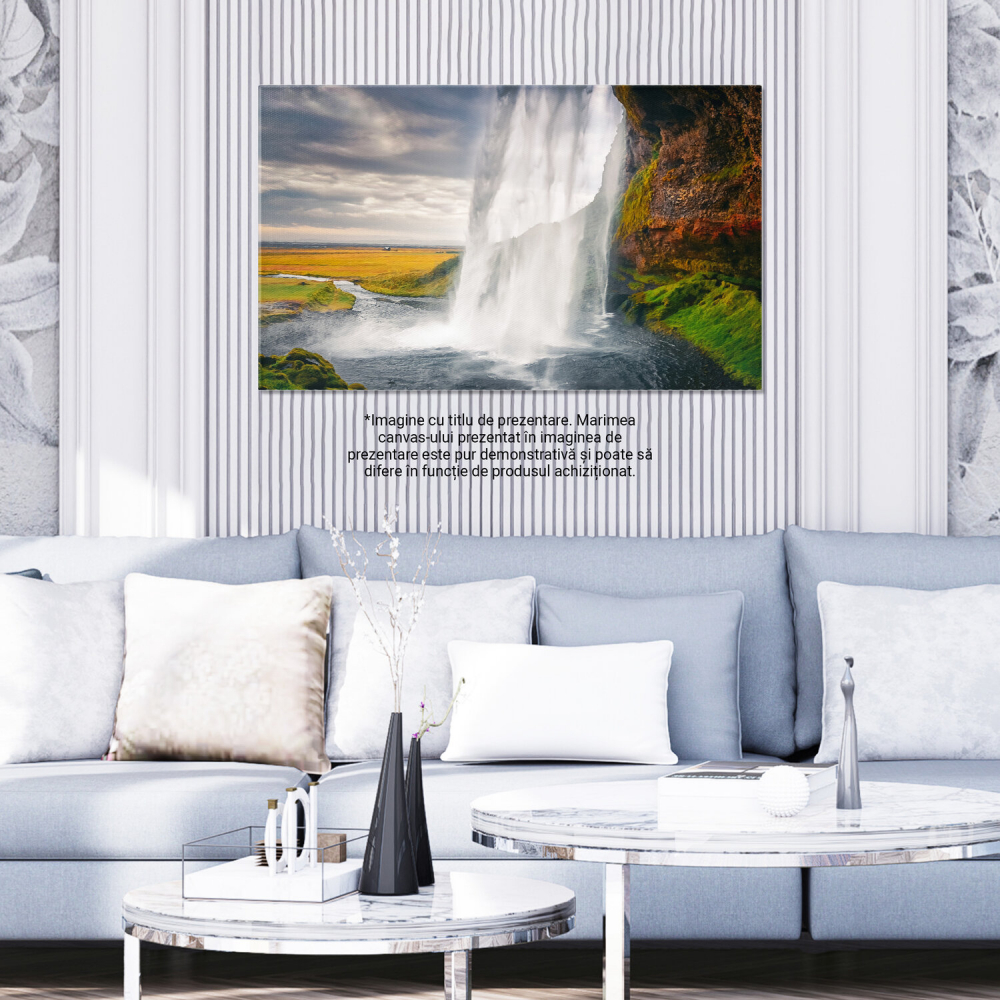 Cascada Seljalandsfoss: O Vedere Impresionantă din Islanda, Marime 40x25CM [3]