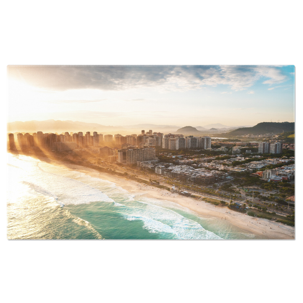 Vedere Aeriană a Barra da Tijuca la Apus, Marime 40x25CM [1]