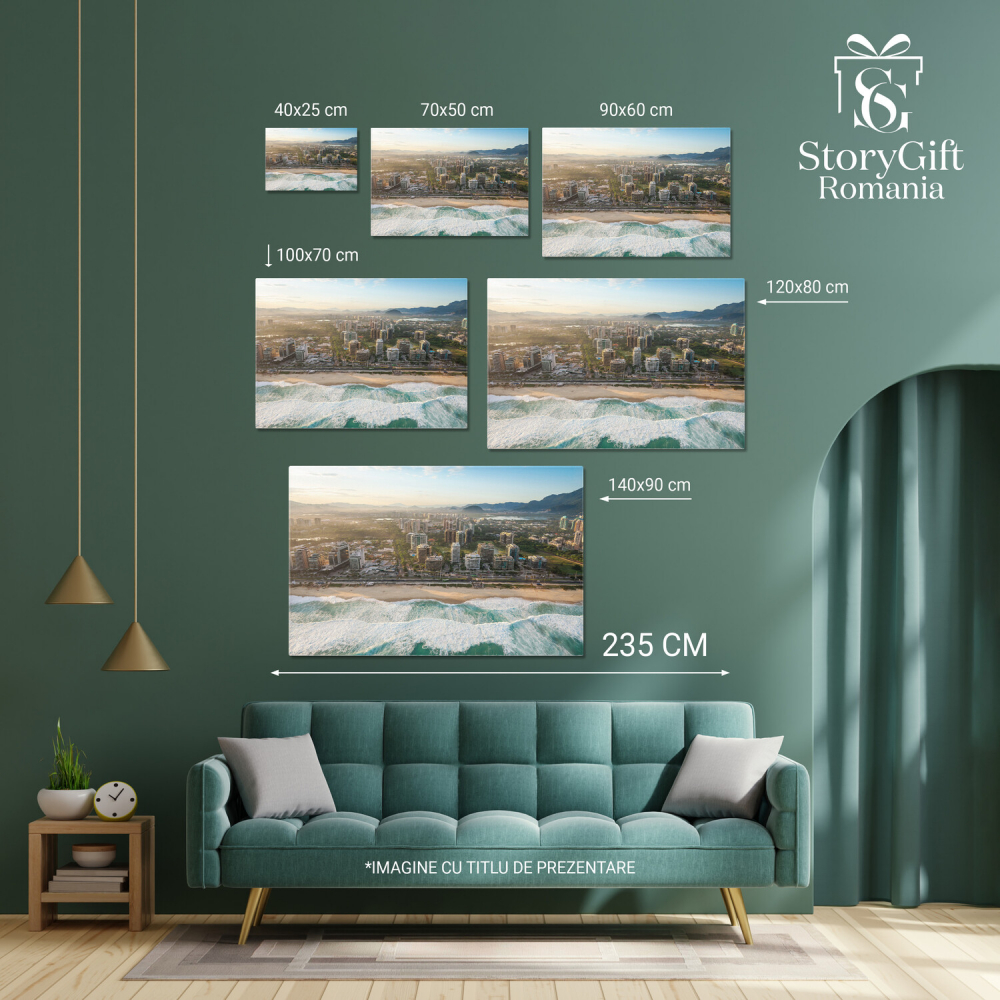 Vedere Aeriană a Barra da Tijuca, Rio de Janeiro, Marime 40x25CM [4]