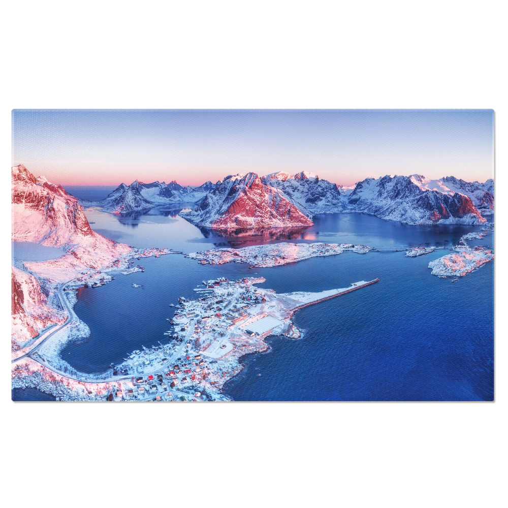 Vedere Aeriană la Marea cu Apă Turcoaz și Plaja - Paradis Tropical, Marime 40x25CM [1]