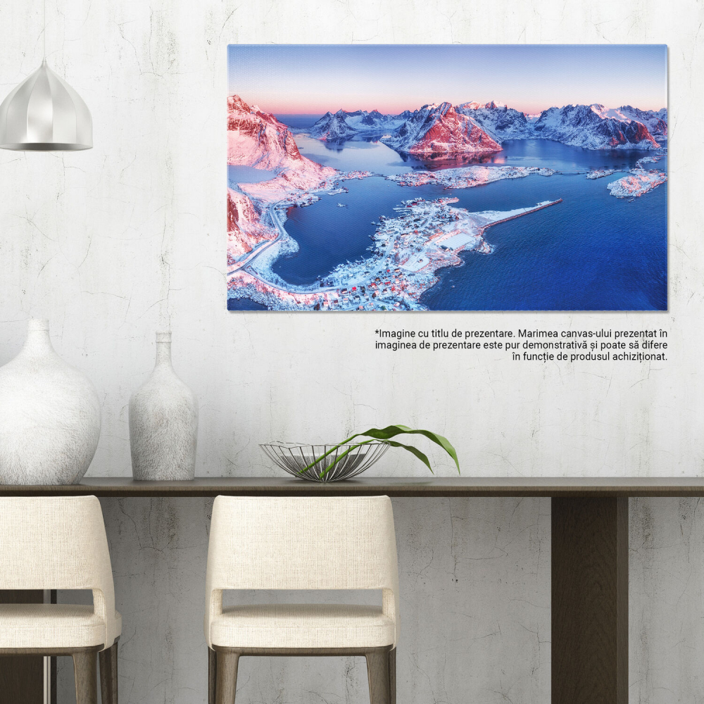 Vedere Aeriană la Marea cu Apă Turcoaz și Plaja - Paradis Tropical, Marime 40x25CM [3]