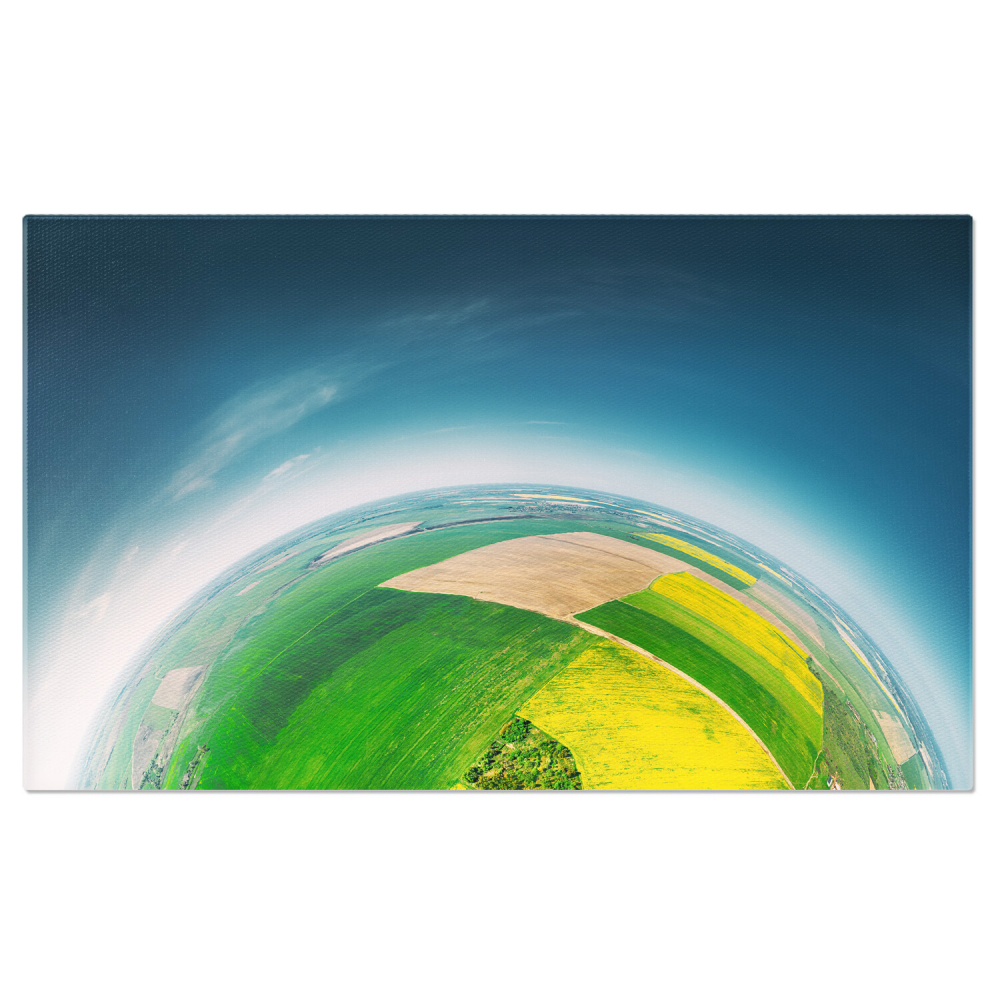 Vedere Aeriană la Sarca Verde Zona Rurală - Un Peisaj Rural Sustenabil, Marime 40x25CM [1]