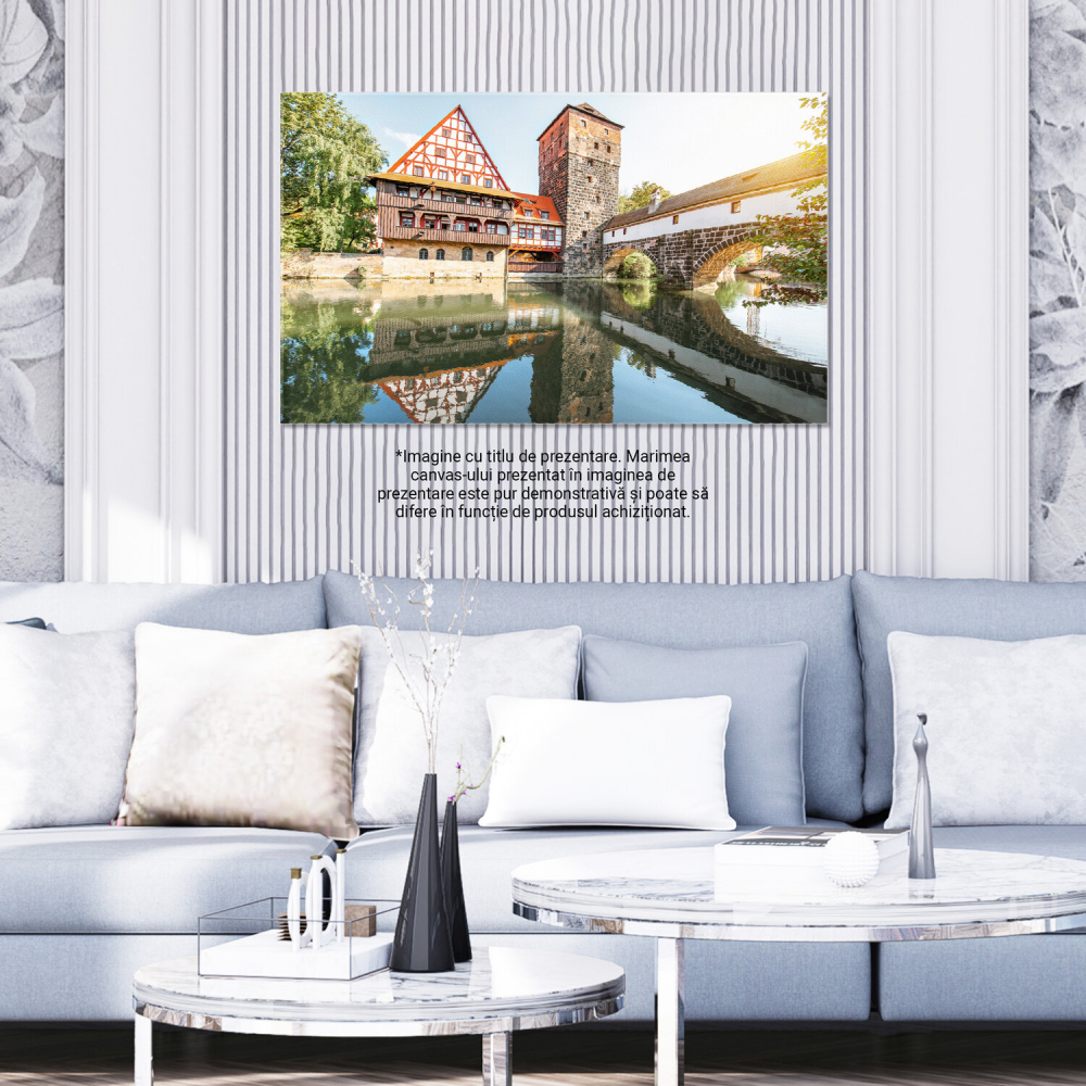 Vedere Scenică asupra Riverside-ului din Nürnberg, Germania, Marime 40x25CM [3]