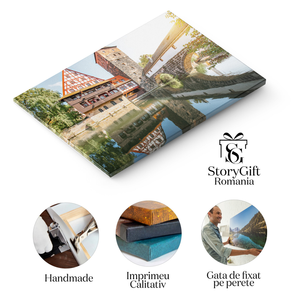 Vedere Scenică asupra Riverside-ului din Nürnberg, Germania, Marime 40x25CM [2]