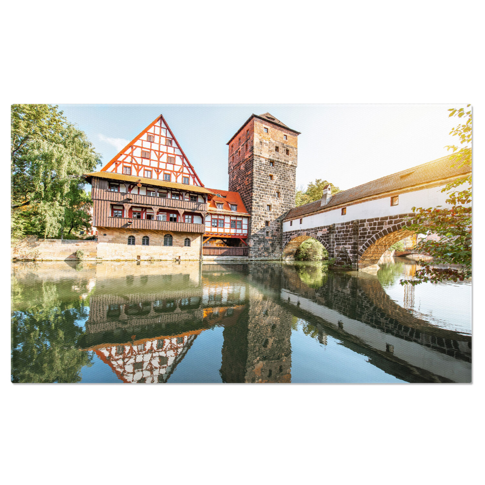 Vedere Scenică asupra Riverside-ului din Nürnberg, Germania, Marime 40x25CM [1]