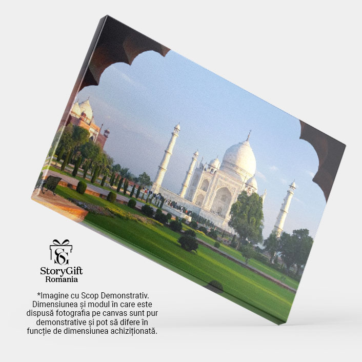 Tablou Canvas Vedere Iconica a Taj Mahal din Agra, India, UNESCO, India, Agra, turism, arhitectura 4429 40x25CM [4]