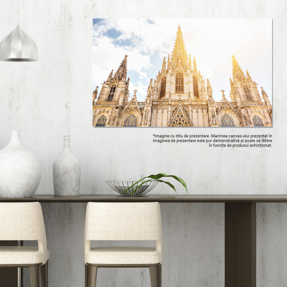 Vedere la Orasul Barcelona: Arhitectură și Viață Urbană, Marime 40x25CM [3]