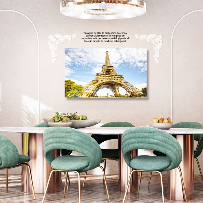 Tablou Canvas Vedere Urbana a Parisului Franta, Turnul Eiffel, Peisaj Urban, Arhitectura Franceza, Capitala Europeana 1217 40x25CM [3]