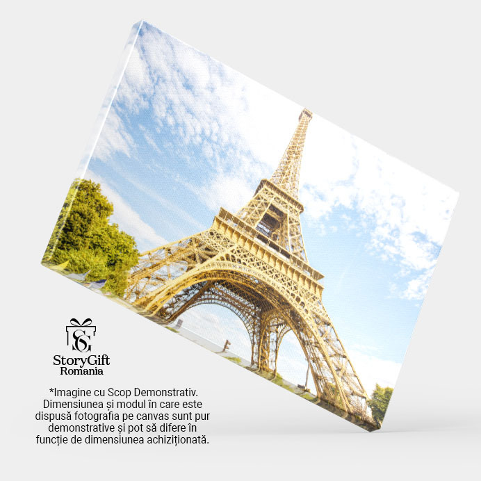 Tablou Canvas Vedere Urbana a Parisului Franta, Turnul Eiffel, Peisaj Urban, Arhitectura Franceza, Capitala Europeana 1217 40x25CM [4]