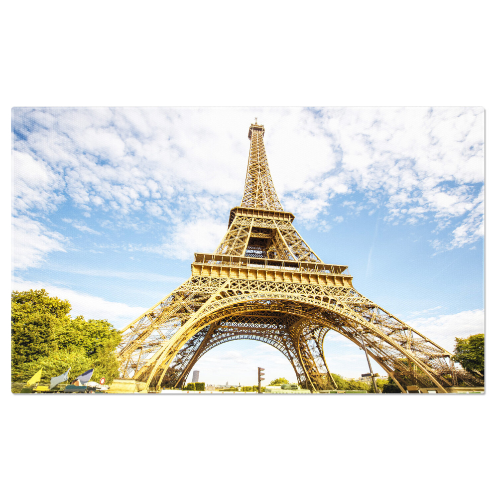 Vedere Urbană a Parisului – Turnul Eiffel și Arhitectura Franceză – Tablou Canvas, Marime 40x25CM [1]