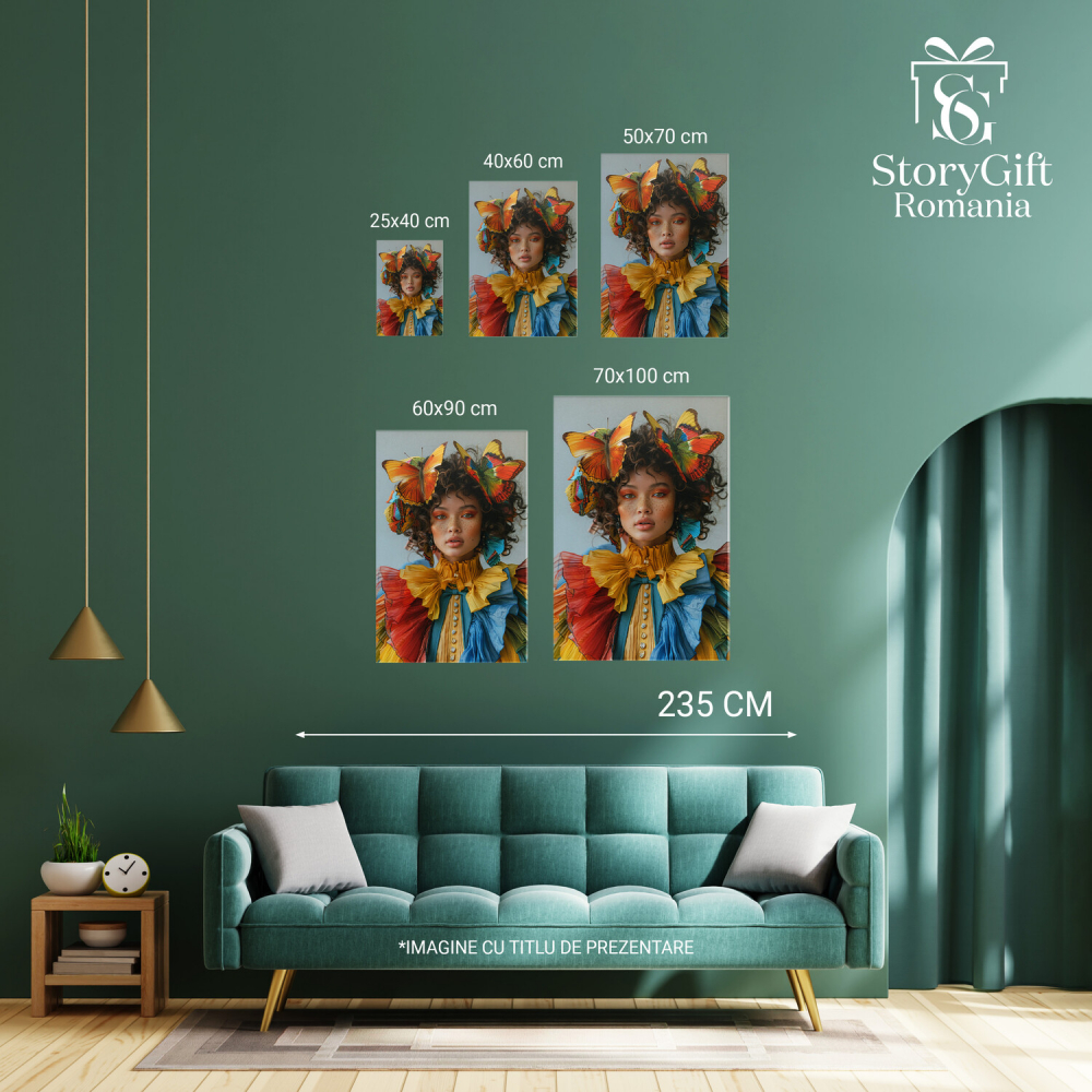 ilustrație artistică, decor interior, stil eclectic, creație vizuală, inspirație, frumusețe, artă modernă, Marime 40x25CM [4]