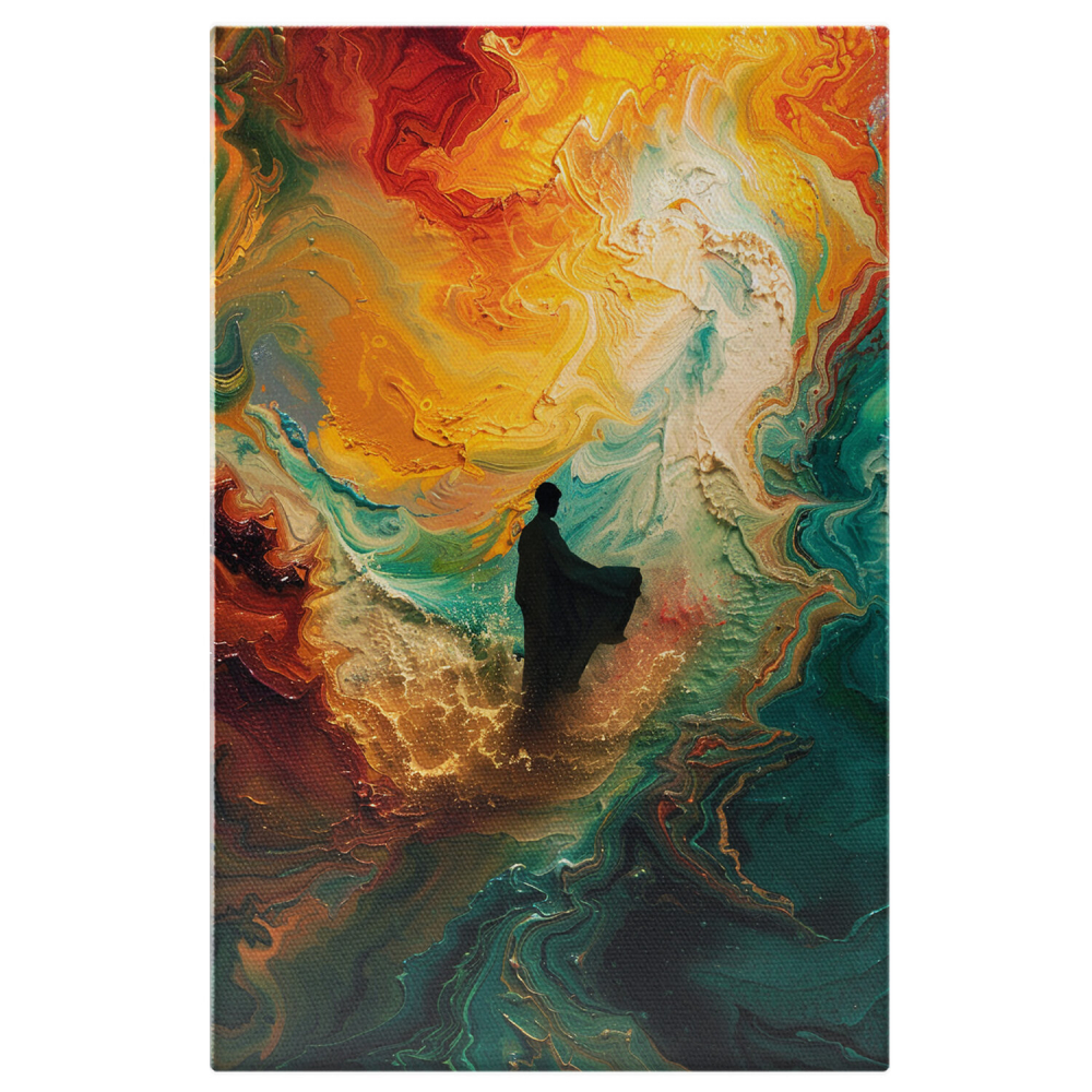 Visul Pictorului - Silueta din Mare Fantezie Cromatică, Marime 40x25CM [1]