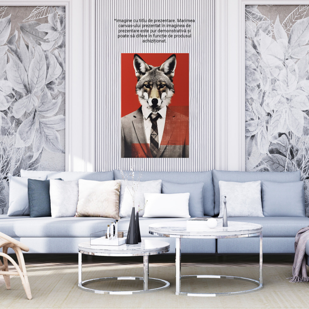 Vulpe Elegantă în Costum - Pictură Digitală, Marime 40x25CM [4]