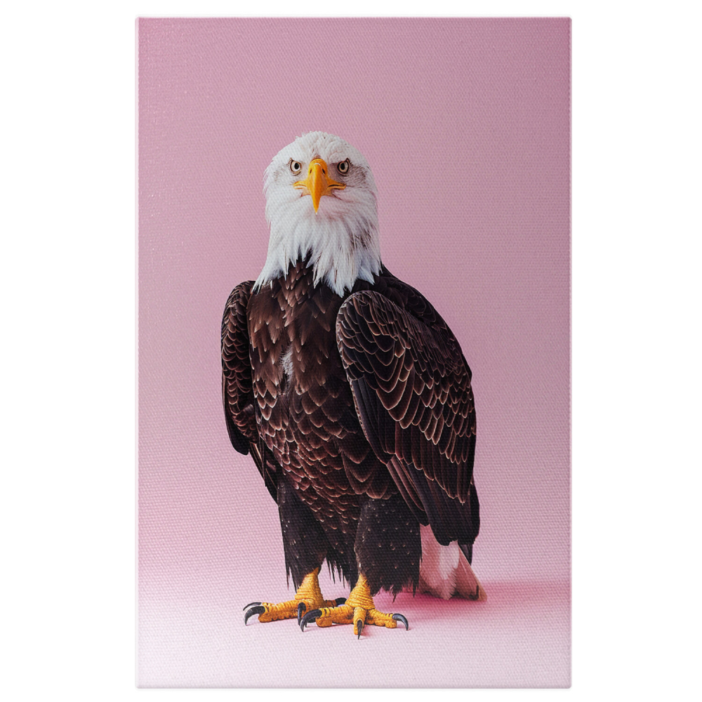 Tablou Canvas - Vultur Domesticit pe Fundal Roz, Marime 40x25CM [1]