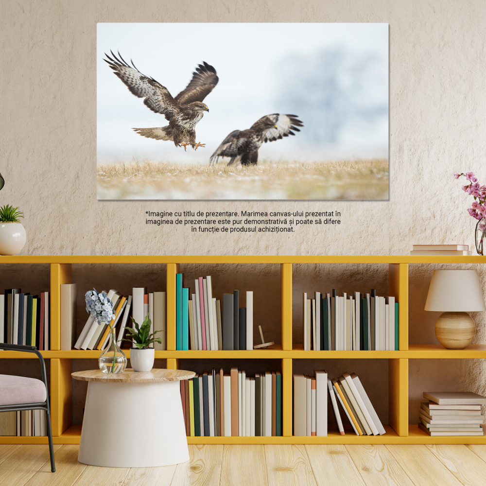 Tablou Canvas Vultur în Luptă cu Natura: Safari African Impresionant, Marime 40x25CM [3]