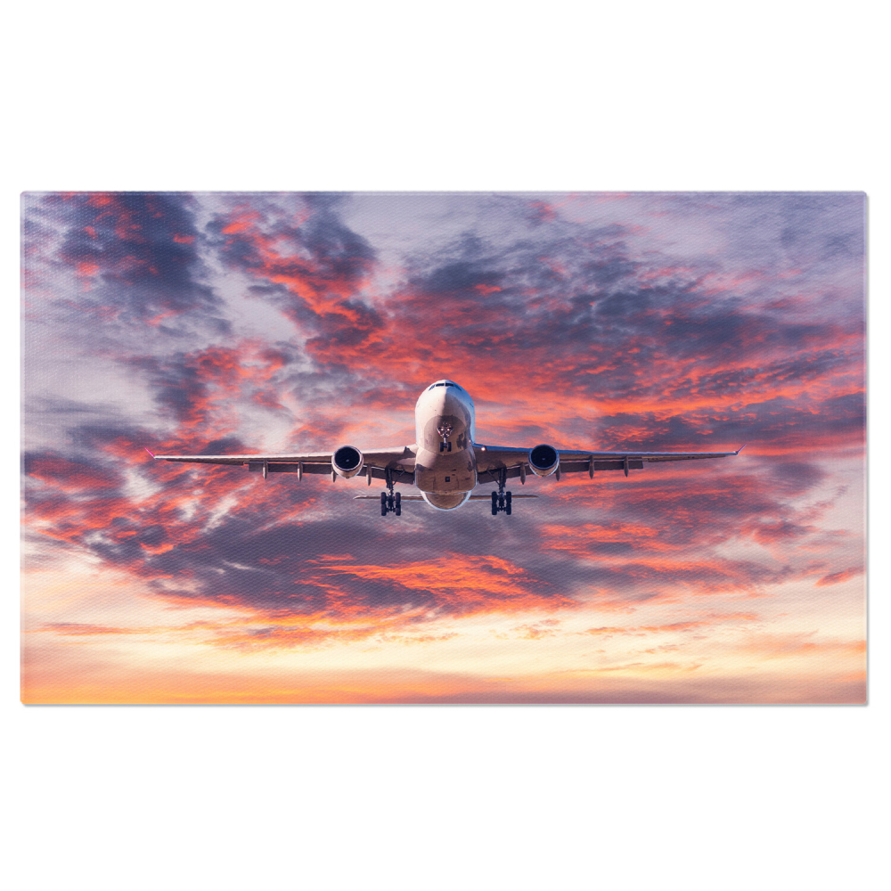 Zbor Comercial la Apus de Soare - Viziune de Aer, Marime 40x25CM [1]