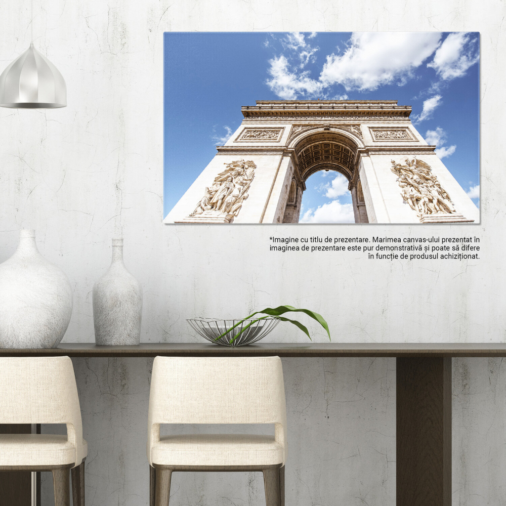 Zi Însorită în Paris – Arcul de Triumf – Tablou Canvas, Marime 40x25CM [3]