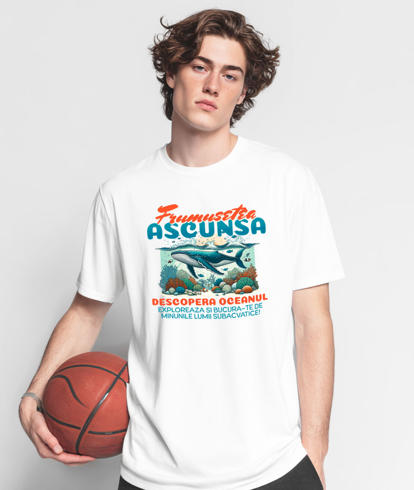 Tricou Femei, Barbati, Copii, Fata, Baiat, Unisex Personalizat „Balena Sub Apa – Frumusețea Ascunsă a Oceanului Cadou Personalizat pentru Iubitorii de Mare și Viață Marină” [2]