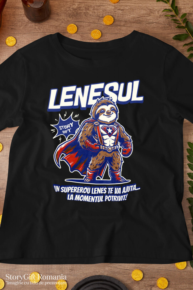 Tricou Femei, Barbati, Copii, Fata, Baiat, Unisex Personalizat Animal Lenes Cu Pelerina Super Erou Capitanul America – Cadou Personalizat pentru Copii [3]