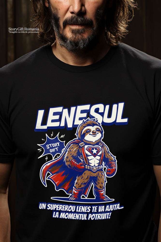 Tricou Femei, Barbati, Copii, Fata, Baiat, Unisex Personalizat Animal Lenes Cu Pelerina Super Erou Capitanul America – Cadou Personalizat pentru Copii [2]